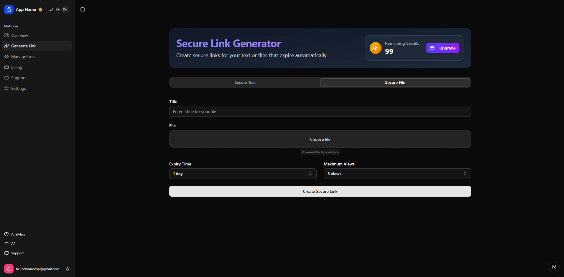 app screen